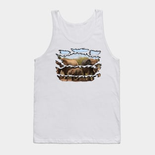 Ripped Wildlife Elephant Family Tank Top